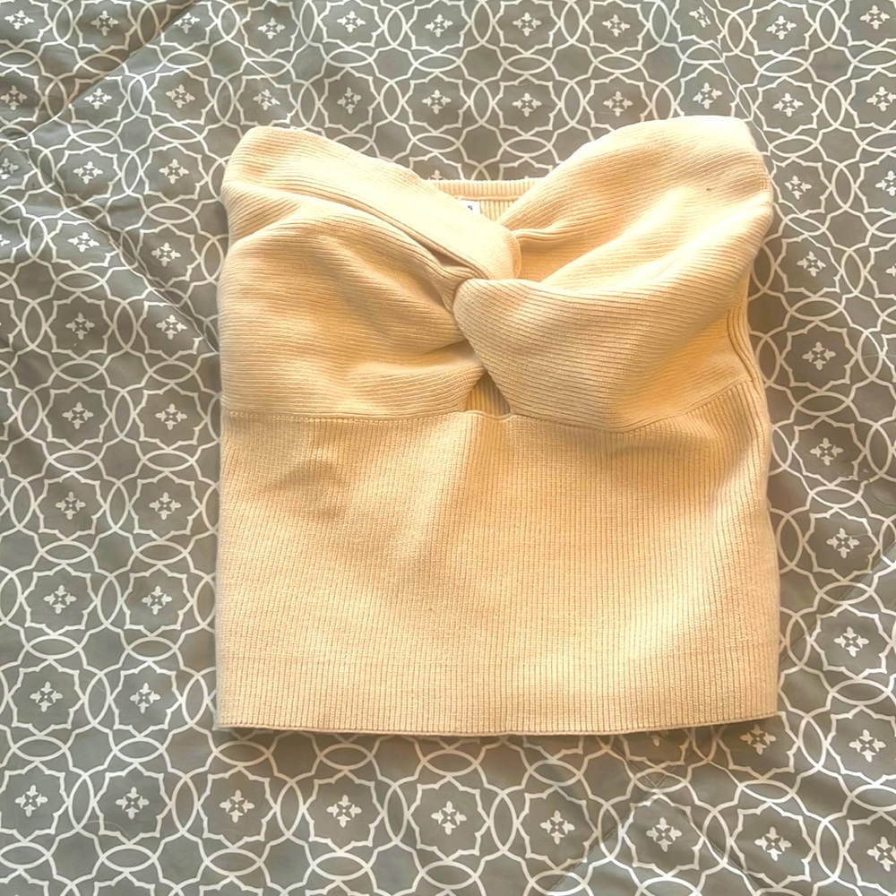 Small Women Strapless Crop Tube Top Sexy Ribbed